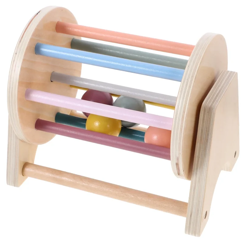 AS96-1 ชิ้นกลองดนตรีสำหรับเด็กก่อนวัยเรียน Rolling Tummy Rainbow Prop Rolling Drum ตามที่แสดง พร็อพการสร้างแบบจำลองลูกกลิ้งสำหรับทารก