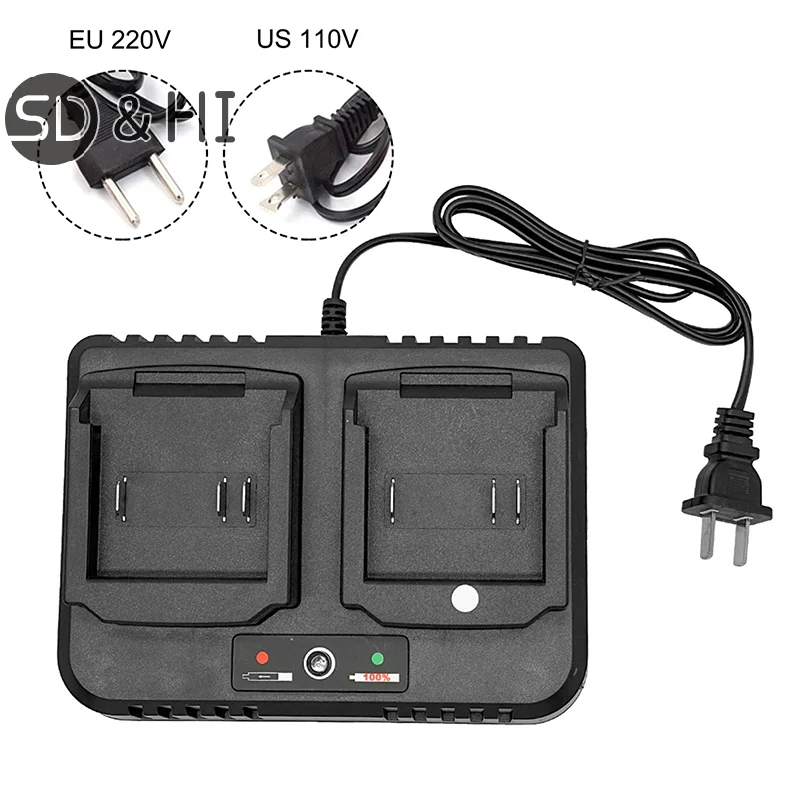 Two-seater Battery Charger 2.0A Replacement For 18V 21V Li-ion BL1415 BL1420 BL1815 BL1830 BL1840 BL1860 Electric Drill Grinder