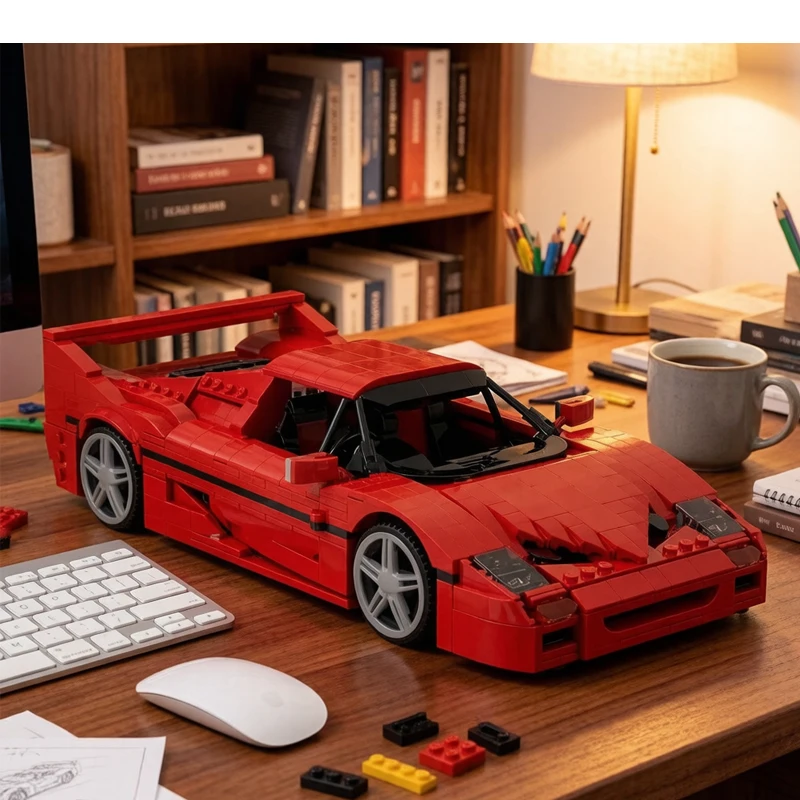 Building Blocks MOC-156523 F50 Racing Car Puzzle Blocks 1421 Pieces Adult Toy DIY Birthday Gift