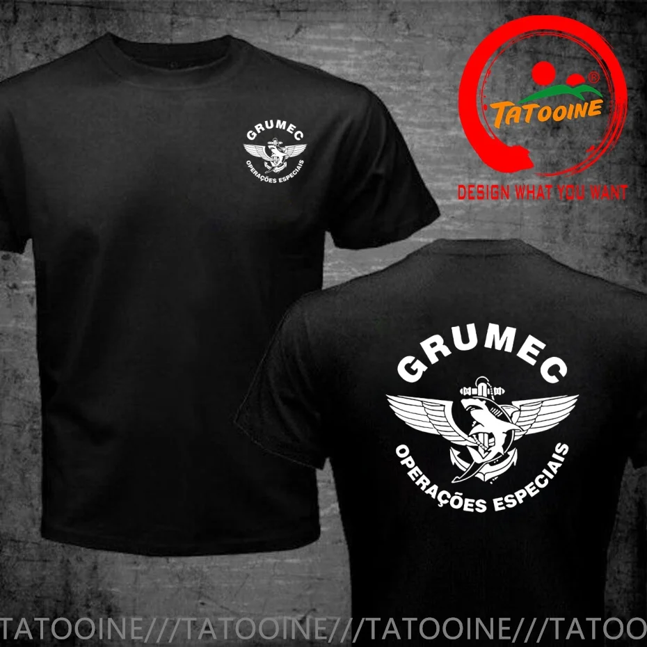 Brazilian Navies Combat Divers GRUMEC Special Forces T Shirt Men Fashion Trendy Casual Clothing Stylish Tops Tee Shirt Leisure