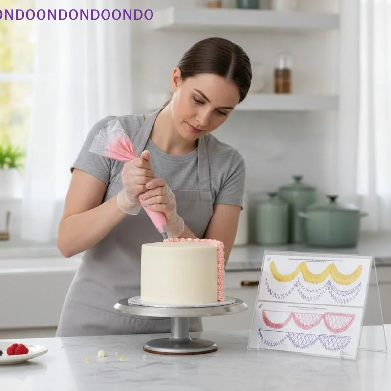 Cake Decorating Practice Tool 23 Sheets Non-Toxic Cream Icing Drawing Paper Board for New Bakers DIY Pastry Decor