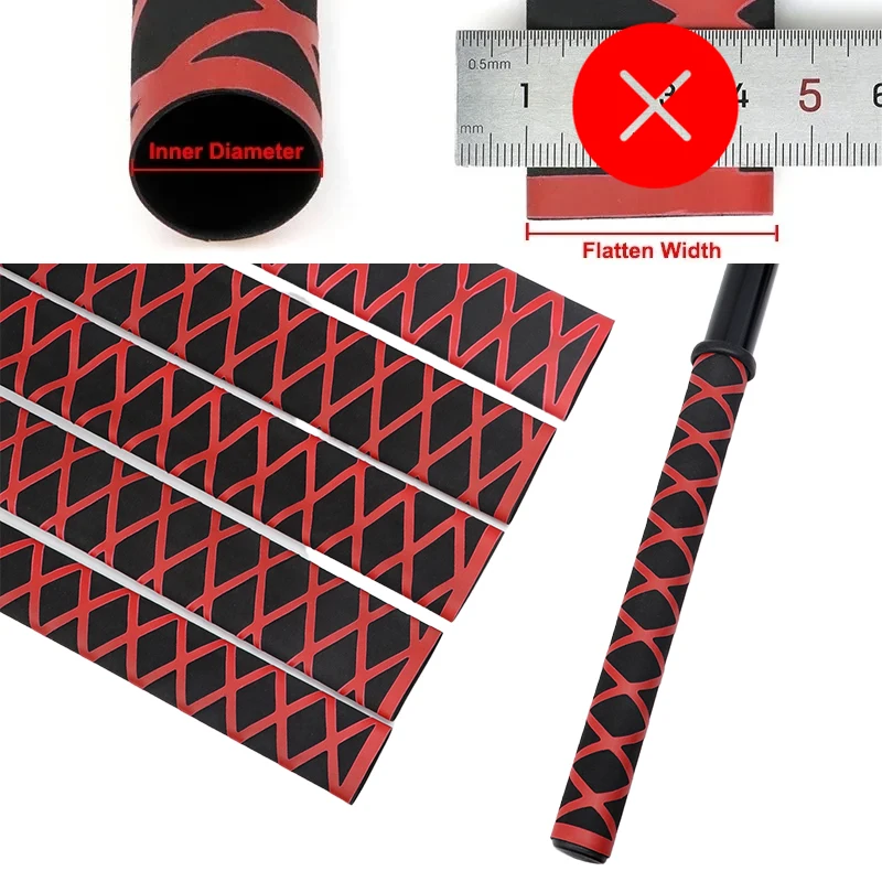 1m/piece New Anti Slip Heat Shrink Tube Diameter 20/22/25/28