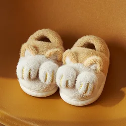 Allegro Mario inverno bambini pantofole da casa bambini bambino cartone animato animali scarpe ragazze peluche pantofole calde ragazzi Indoor