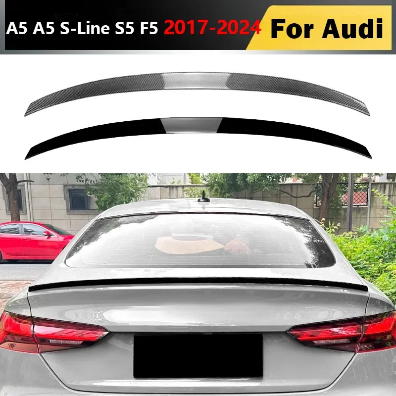 

S Style for Audi A5 A5 S-Line S5 F5 4Door 2017-2024 Rear Trunk Roof Lip Spoiler Splitter Wing Rear Boot Spoiler Wing Body Kit