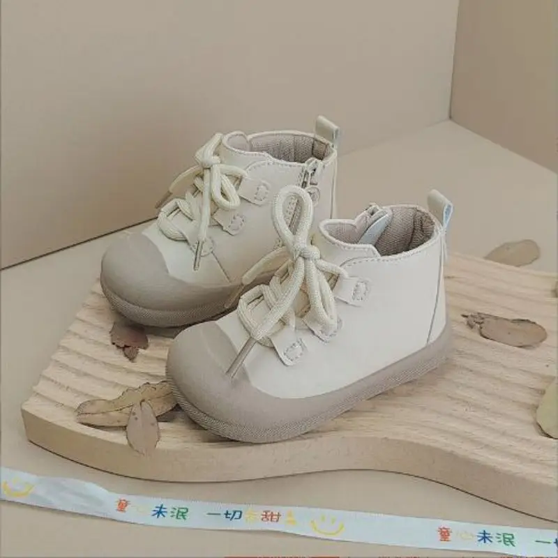 Baby sports shoes high top baby walking shoes autumn new items for boys single shoes girls board shoes casual shoes