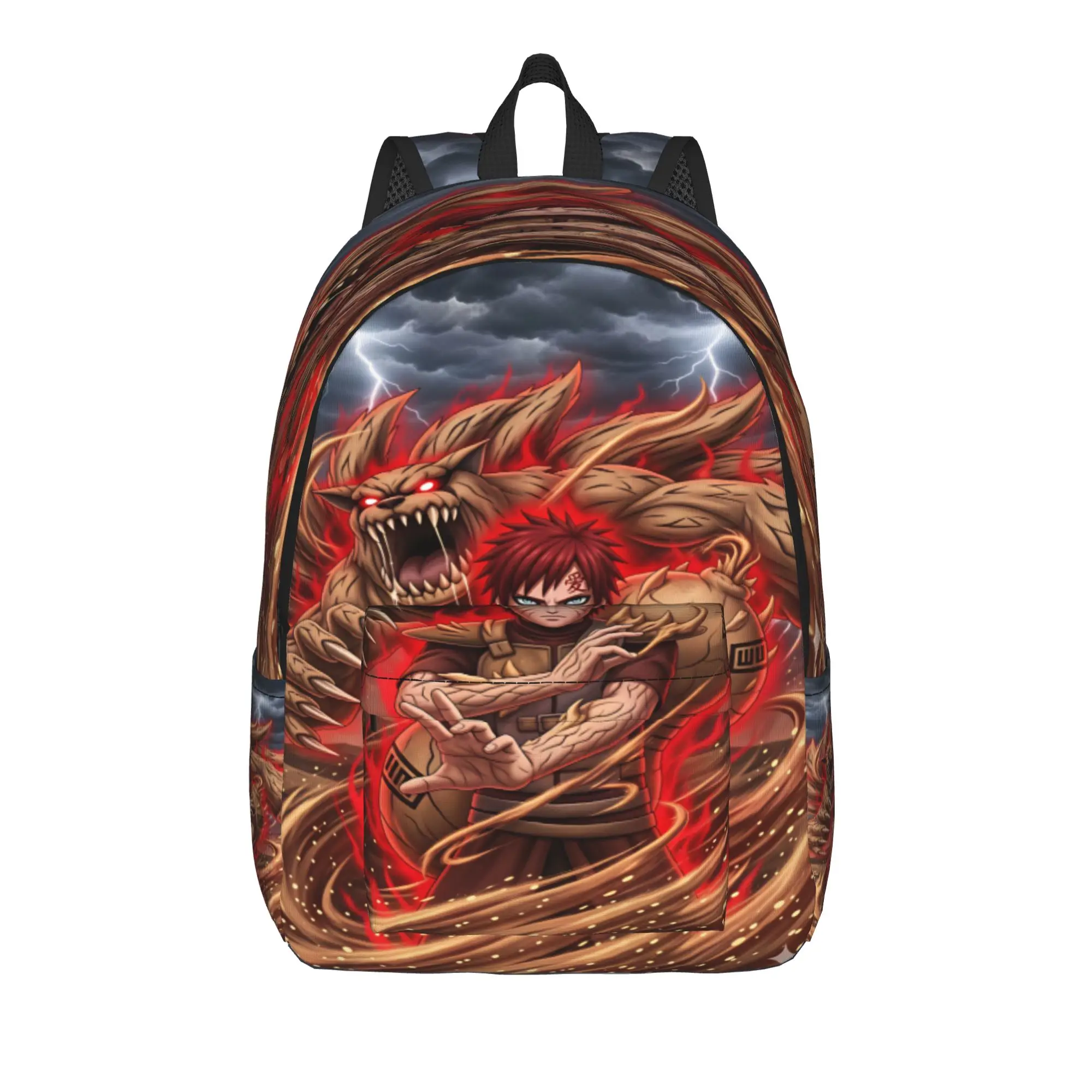 Uzumaki Gaara Kurama Shukaku Backpack Unisex  Large Backpacks Polyester Casual High School Bags Travel Custom Rucksack