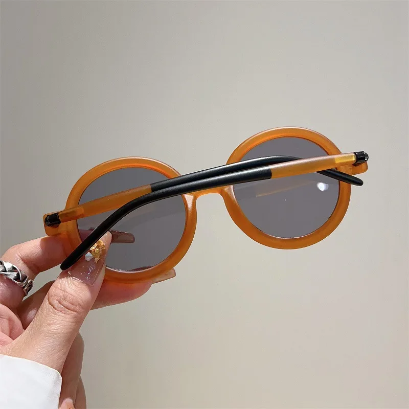 

Vintage Round-Frame Sunglasses - UV400 Retro Unisex Eyewear, Euro-US Classic Anti-UV Shades Literary Style Outdoor 선글라스