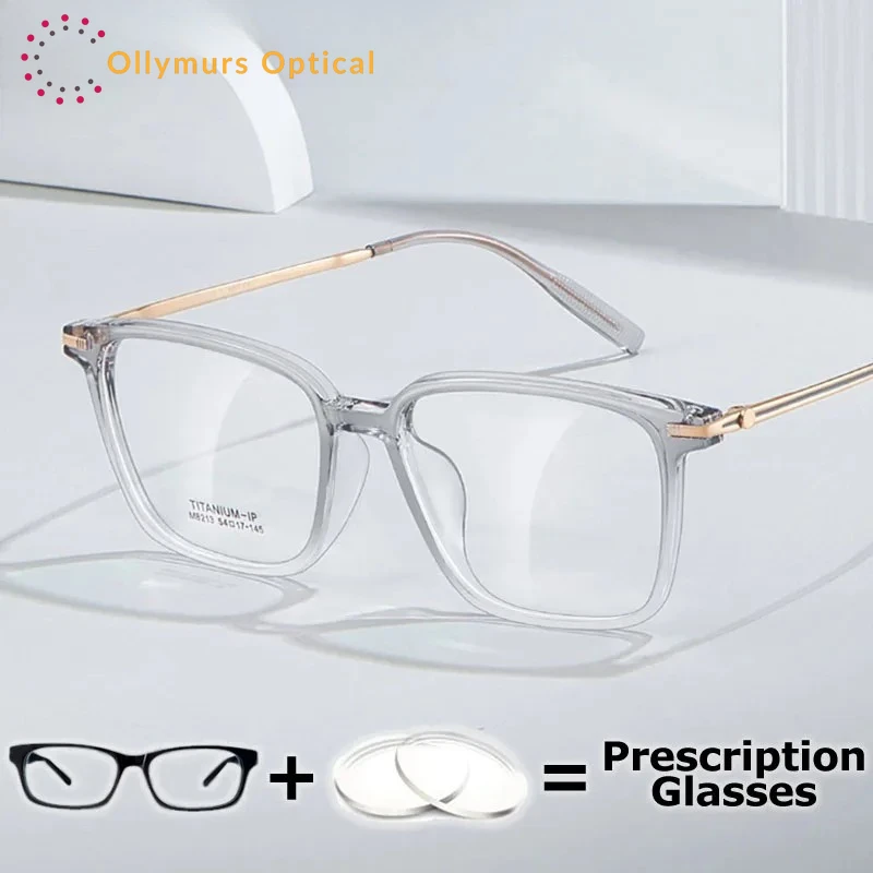

Prescription Reading Glasses Fashion Women TR90 Myopia Recipe Clear Lenses Multifocal Progressive Transparent Eyeglasses Man