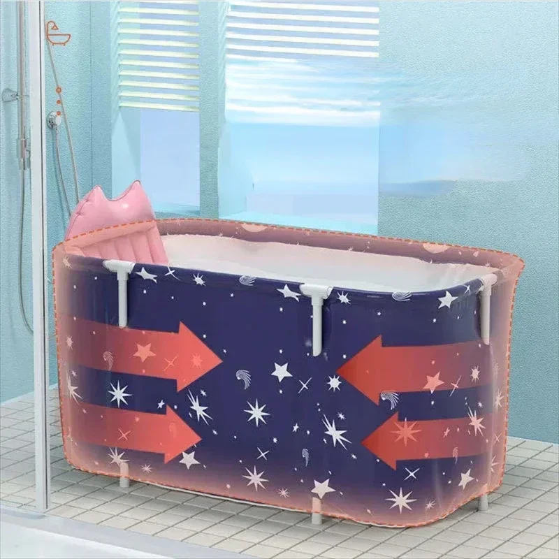 Foldable Bath tub, Thick Large Full-Body Bath tub, Children Bath, PVC Material, Drainage Travel Bathtub