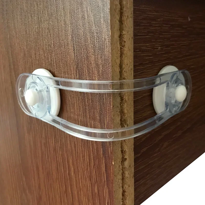 Transparent Strap Baby Safety Cabinet Lock Children Kids Finger Protection Cabinet Refrigerator Door Lock Buckle Anti-pinch Lock