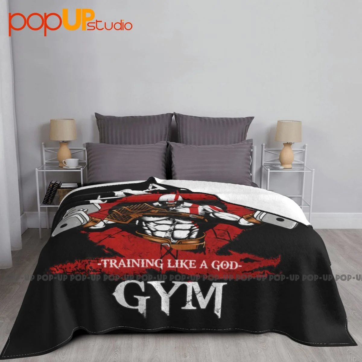 Kratos Training Like A God Of War Gym Blanket Luxury Super Soft Sleeping Sheets