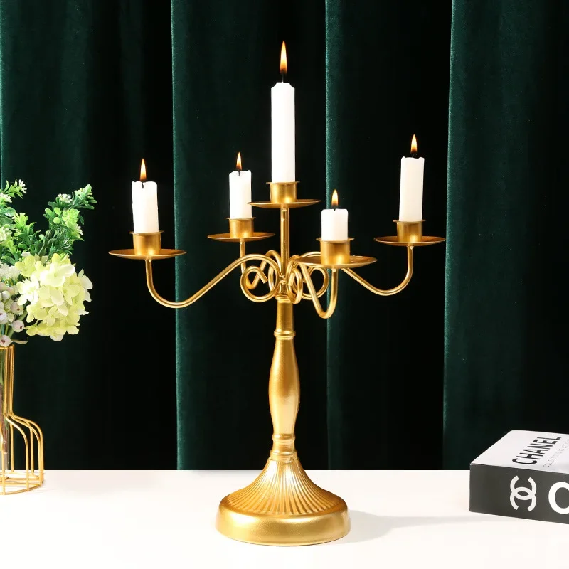 

Retro European Romantic Candle Holder Household Nordic Wedding Table Candle Holder Decoration Photo Props Ornament