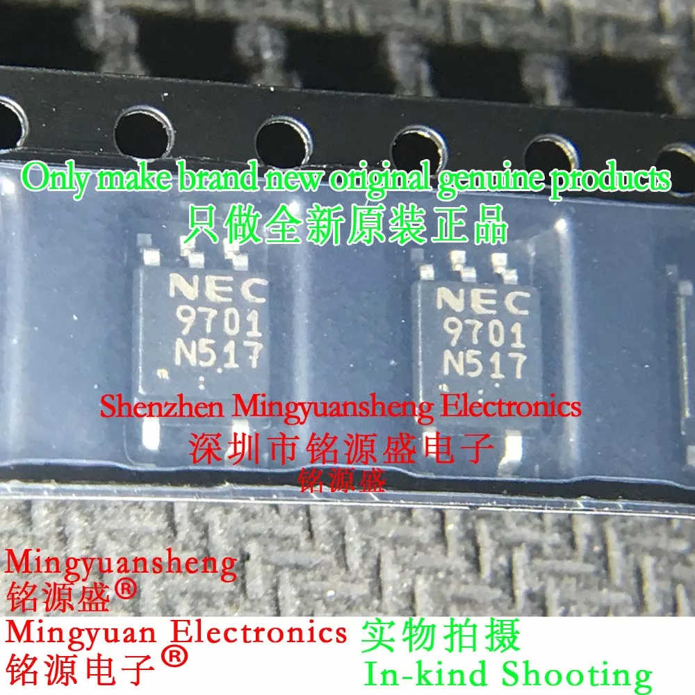 

Mingyuansheng Brand New Original Genuine Ps9701-E4 Ps9701 Silk Screen Printing Word Making 9701 Package Sop4 Patch High Speed Optocoupler Ic Chip