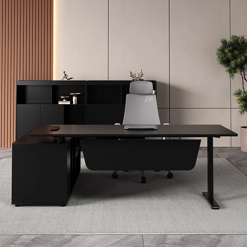 Electric Height Adjustable Executive Desk for Office Modern Minimalist Luxury Manager Director Desk