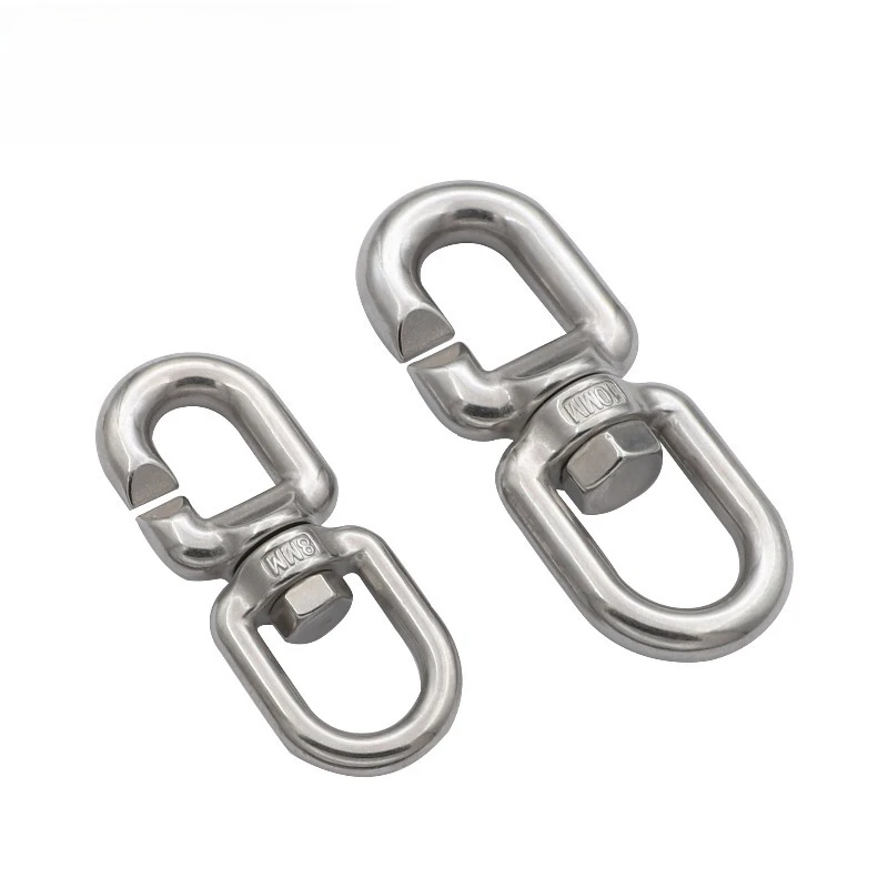 Marine rope quick connection rotating ring C-shaped stainless steel rotating ring, universal ring 8-shaped ring