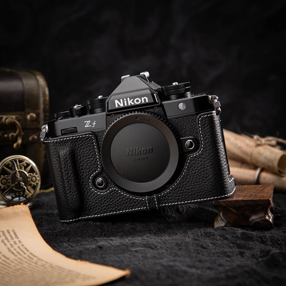 

For Nikon ZF Bag Camera Case Cover ZF Case Handmade Genuine Real Leather Camera Half Cover ZF Bag Photography Accessories