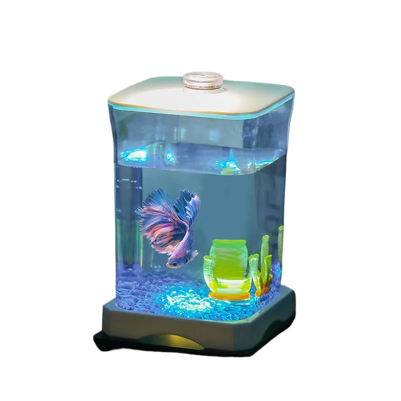 

Acrylic transparent fish tank multi-size desktop aquarium home landscape living room