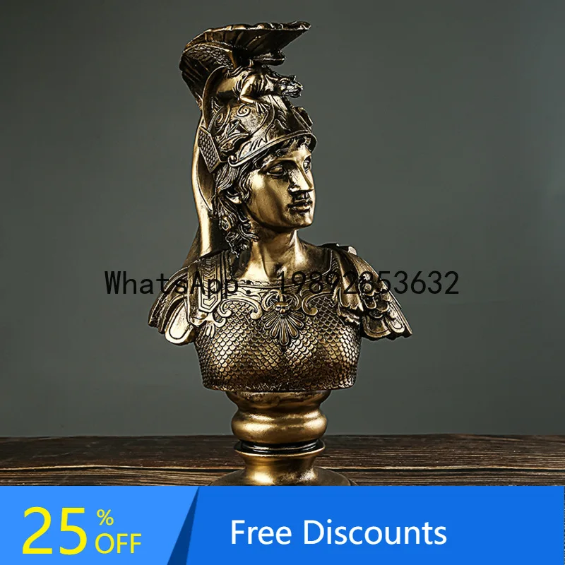 

ZK European Retro Portrait Sculpture Ornament Creative Home Bookshelf Wine Cabinet Decoration
