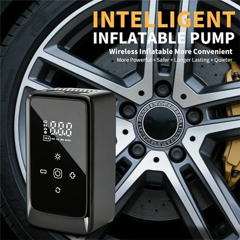 Super Sale Smart Digital Electric Tire Inflator Portable Wireless Air Compressor with LED Display for Car, Motorcycle, Bicycle
