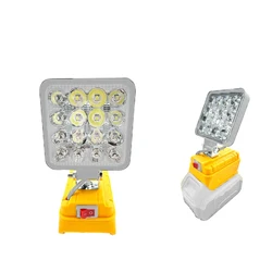 Portable Wireless 3Inch LED Work Light for DeWal，18V Lithium Battery Outdoor Lamp Emergency Lights Adjustable LED Flood Light