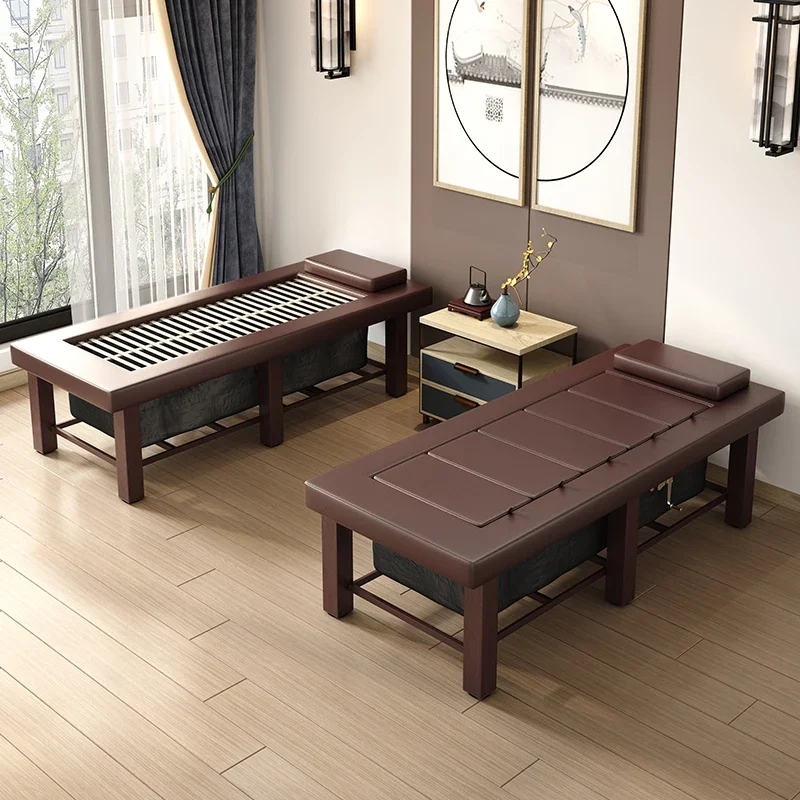 Spa Auxiliary Wooden Beds Stretcher Beauty Salon Furniture Massage Professional Beautician Camilla Para Masaje Bed Aesthetic