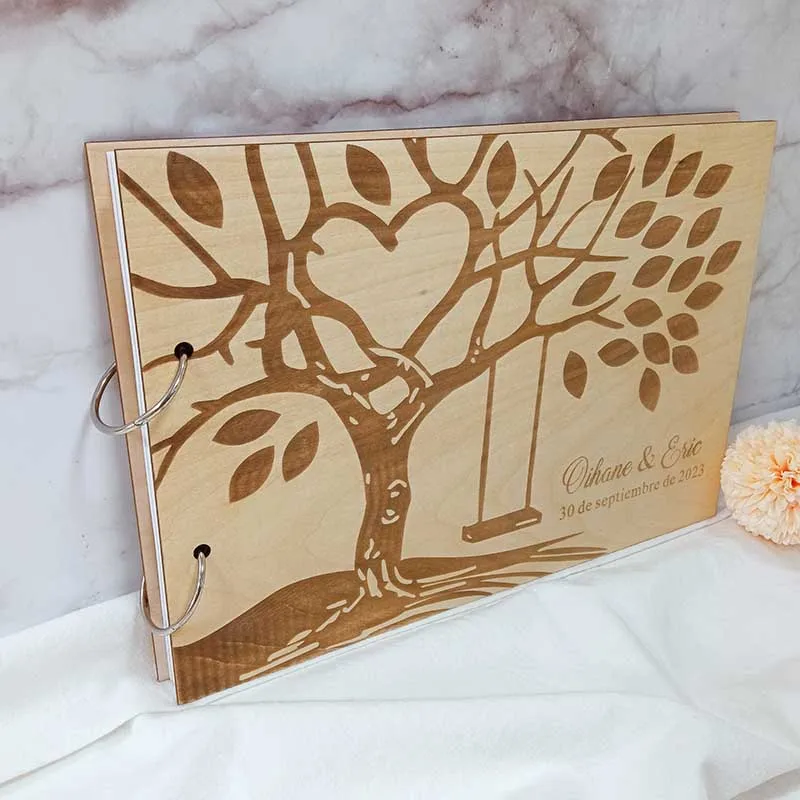 Personalized Wedding Guestbook Wooden DIY Album Guest Book for Baptism Wedding Decoration Communion Details For Guests