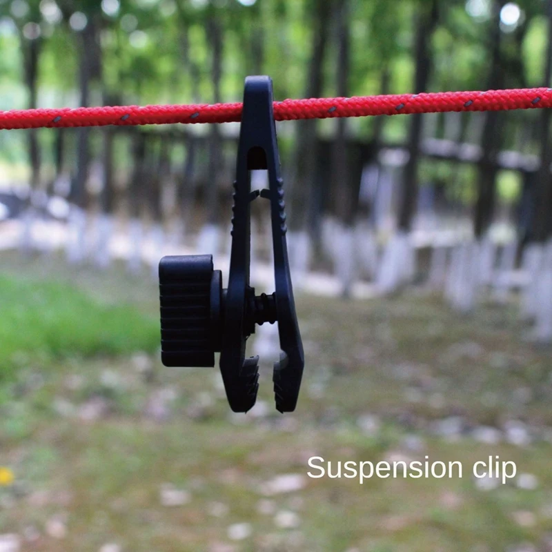 10 pçs toldo corda braçadeira lona braçadeira clipe de lona reutilizável tenda crocodilo clipe tenda dossel clipe para toldos acampamento durável preto