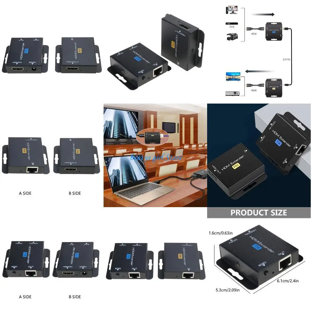 

C7AB RX + HDMI-совместимый Extender 1080p до 60meters приемник + набор передатчиков