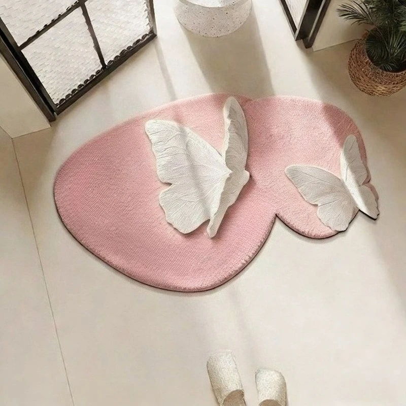 Irregular Shape Bedroom Decor Carpet Butterfly Pattern Carpets for Living Room Fluffy Soft Lounge Floor Mat Home Thick Plush Rug