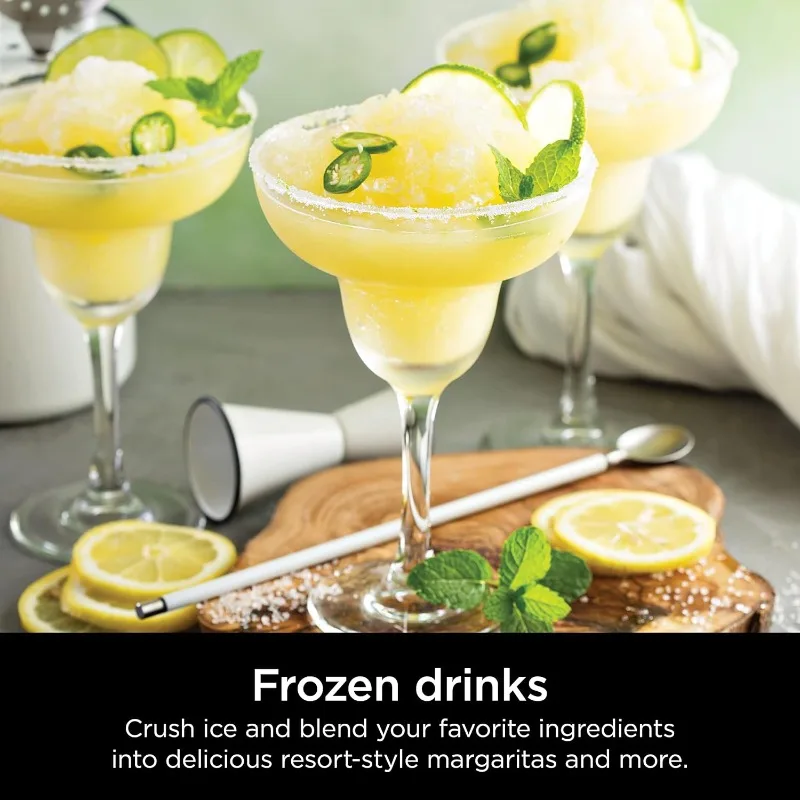 خلاط نينجا بروفيشنال 1000 وات، تقنية التكسير الكاملة - العصائر، سحق الثلج والفواكه المجمدة، خلاط كونترتوب بالحجم الكامل