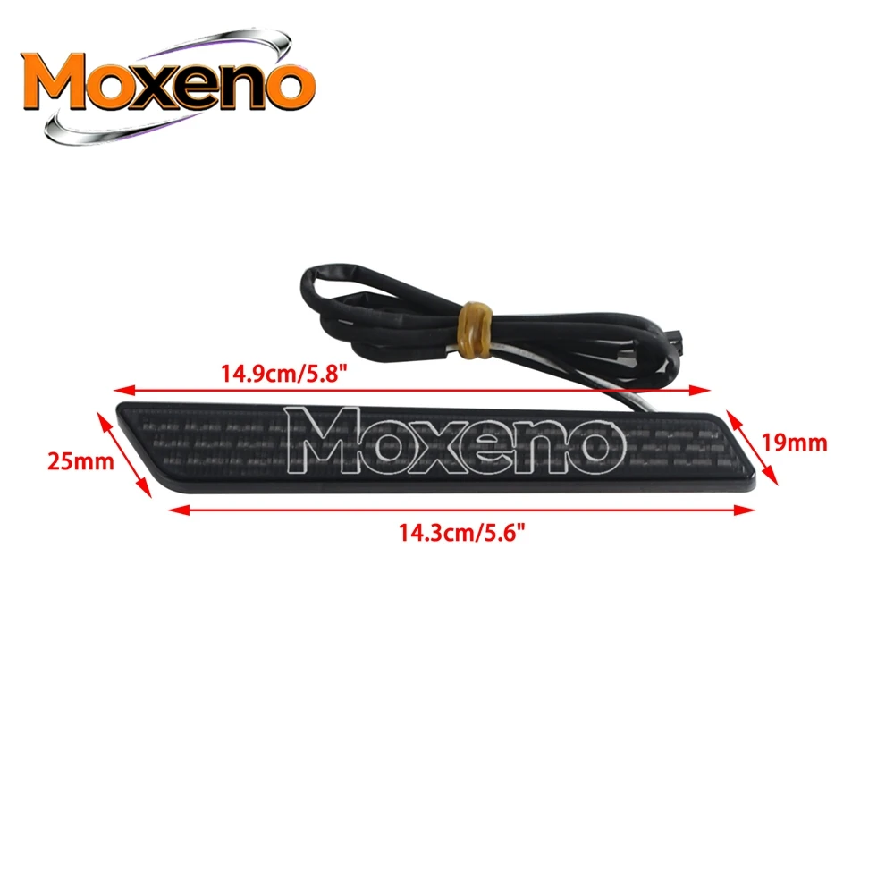 Smoke Red LED Red Light Saddlebag Latch Cover Reflector ABS Material Self-adhesive Design For 14-up Harley Touring Hard Bag