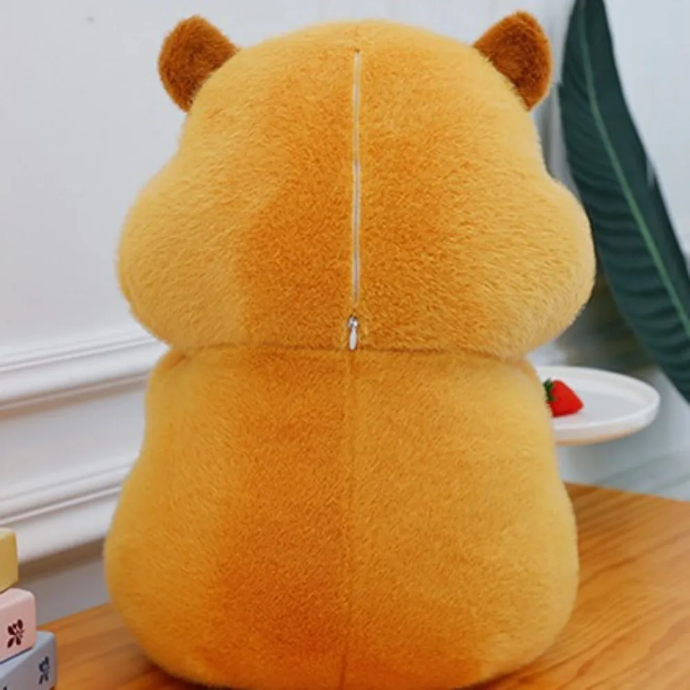 Creative Drinking Milk Tea Capybara Plush Toy Simulation Q Style Capybara Doll Soft Cartoon Capibara Fluffty Toy Birthday Gift