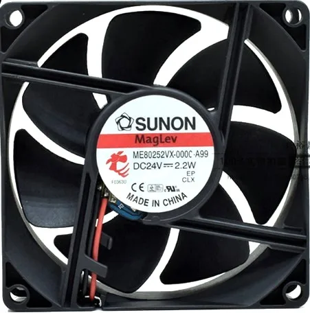 

SUNON ME80252VX-000C-A99 DC 24V 2.2W 80x80x25mm 2-Wire Server Cooling Fan