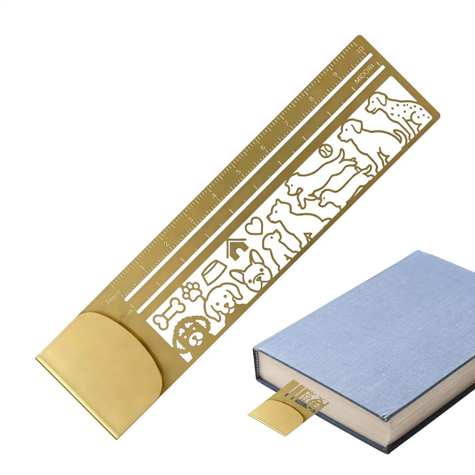 10cm Hollow Page Marker Ruler, 2-in-1 Bookmark & Measuring Scale for Journaling, Planner & Notebook, Student Office Stationery