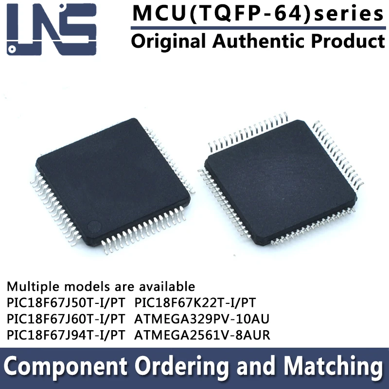 1PCS ATMEGA2561V-8AUR ATMEGA329PV-10AU PIC18F67J50T-I/PT PIC18F67J60T-I/PT PIC18F67J94T-I/PT PIC18F67K22T-I/PT TQFP-64 MCU