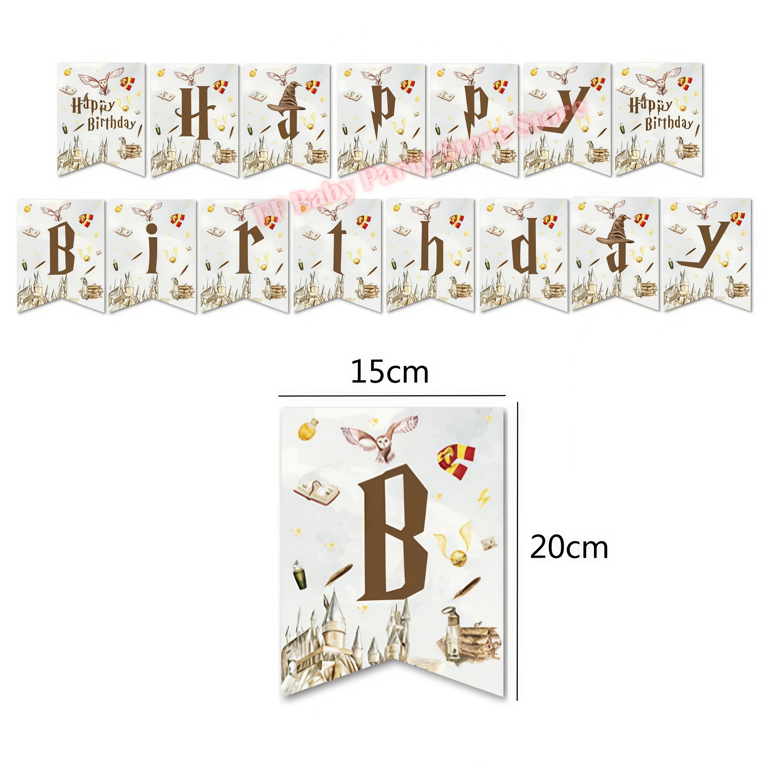 Academy Magics Geburtstagsparty-Dekoration, Harry-Potter-Motiv, Ballon, Teller, Becher, Serviette, Kindergeschenk, Babyparty-Zubehör, Event-Artikel, Souvenir – Detail 19