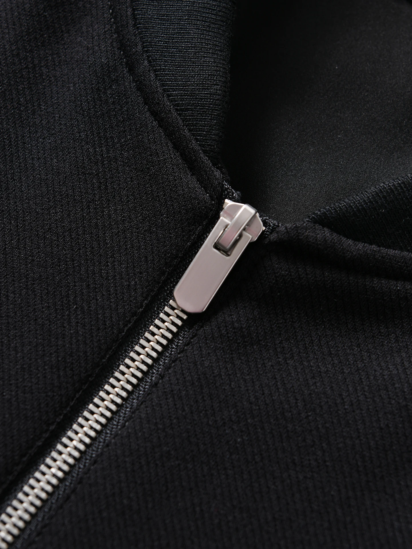 Men's Casual Spring Baseball Jacket Outerwear Single Fine Texture High Street Style Knitted Polyester Cotton Blend Jacket