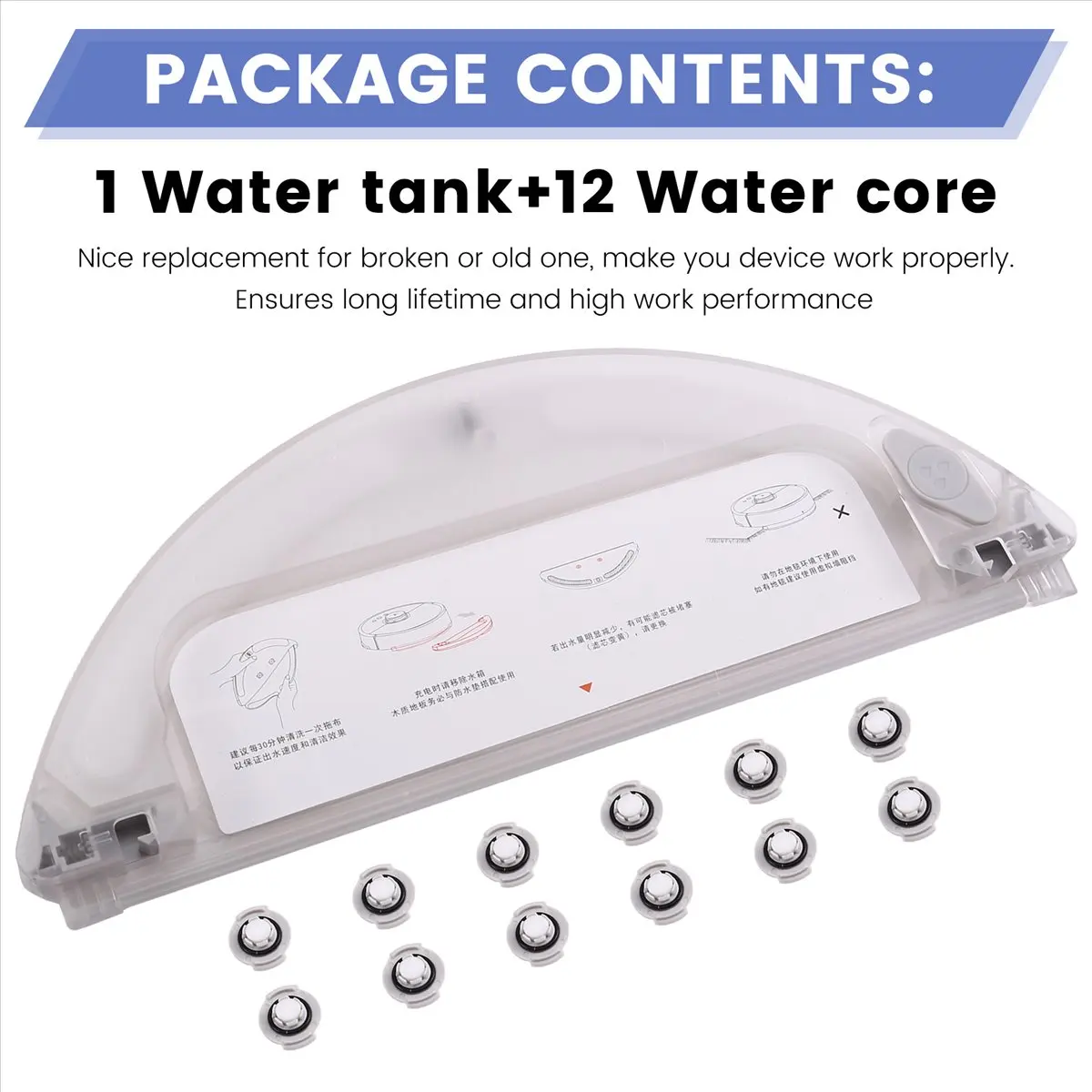 DT81 For Roborock S6 MAXV S6 Pure S5 MAX S4 E4 E35 E2 Robot Vacuum Cleaner Water Tank Water Core Replacement Parts