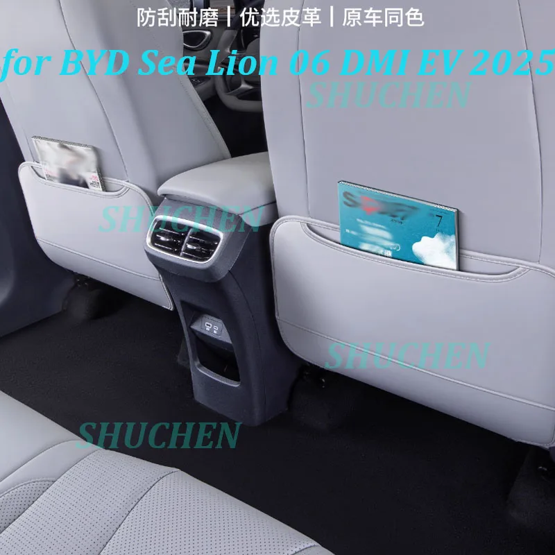 

Car Seat Anti-kick Pad for BYD Sea Lion 06 DMI EV 2025 Anti-dirty Rear Row Seat Back Kick Leather Protector Interior Accessories