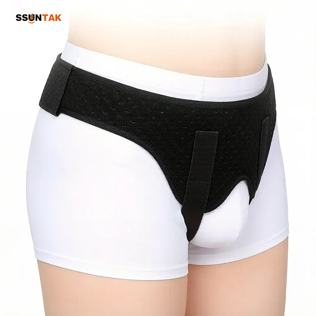 

SSUNTAK Inguinal Hernia Belt Truss Adjustable for Men Women with Removable Compression Pads Support for Inguinal Sports Hernia