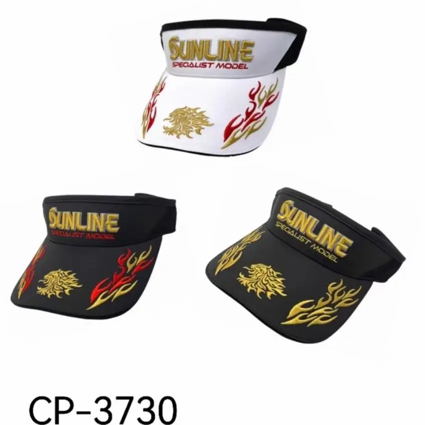 Summer New SUNLINE Empty Top Hat Women Embroidery Lion Head Sea Fishing Top Air Hat Sun Protection Fishing Cap for Men