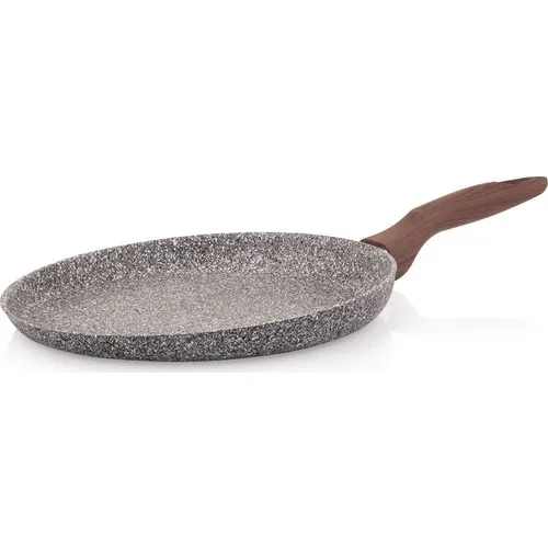 Crown Granite Plus Crepe Pan Gray Wood Handle