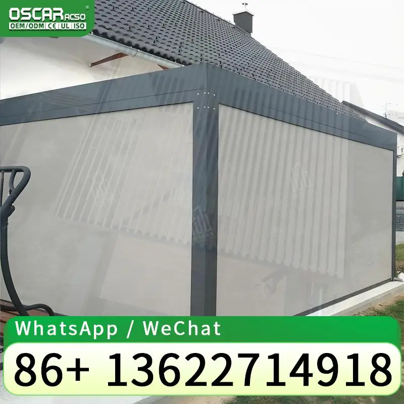 High Quality Motorized Louver Pergola With Sun Shade Waterproof for Garden Patio Backyard Outdoor pergolas