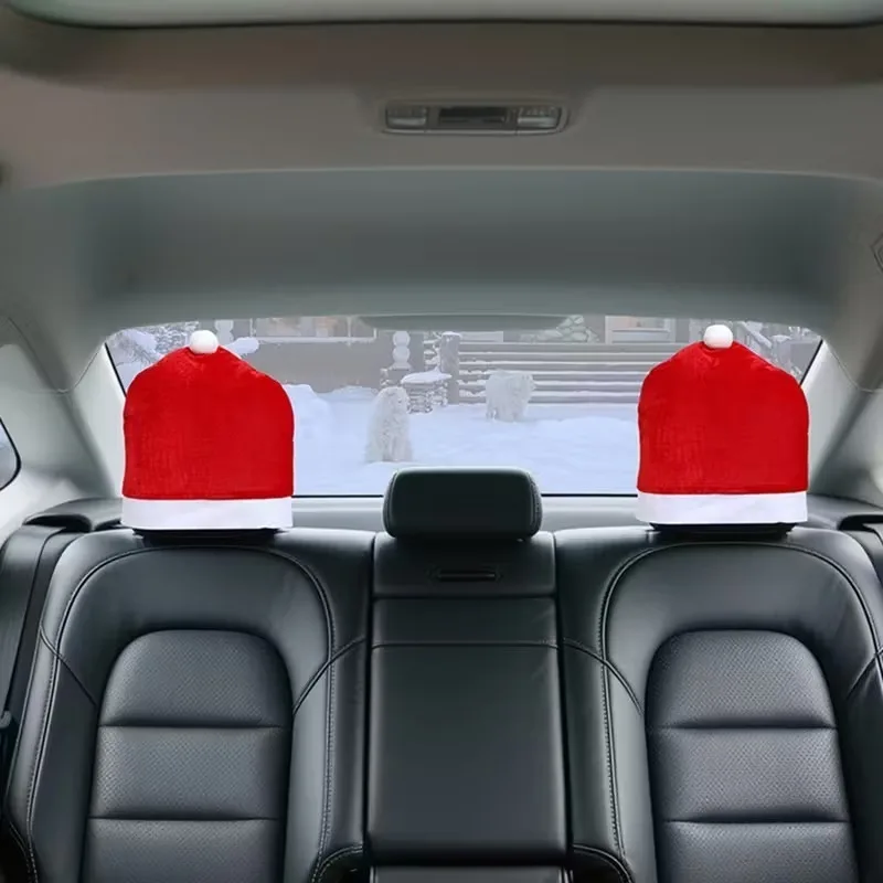1-10PCS Christmas Car Seat Back Cover Cute Holiday Decoration Cushion Protector for Car Interior Auto Holiday Accessories