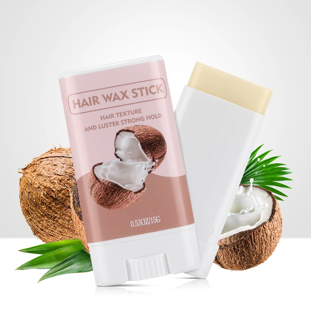 

Hair Wax Stick for Frizz Hair Coconut Flavour Hair Styling Wax Non-greasy Portable Strong Hold Hair Styling Pomade Stick