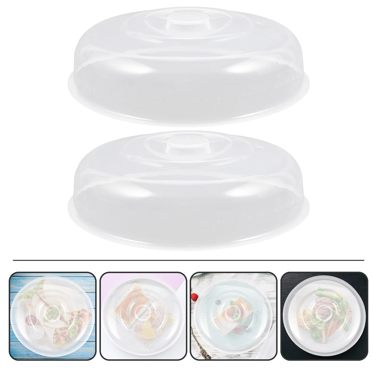 

2Pcs Dustproof Transparent Food Covers Kitchen Insulated Dish Covers for Home Restaurant Outdoor Use Preservation Kitchen