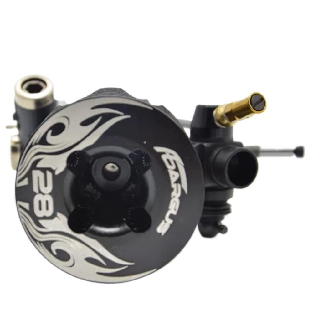 AG-28 28 Class 4.65cc 1/8 Scale Methanol Metal Engine Rear Exhaust Pull Cord Start Rotostart Model Car Airplane Engine Model