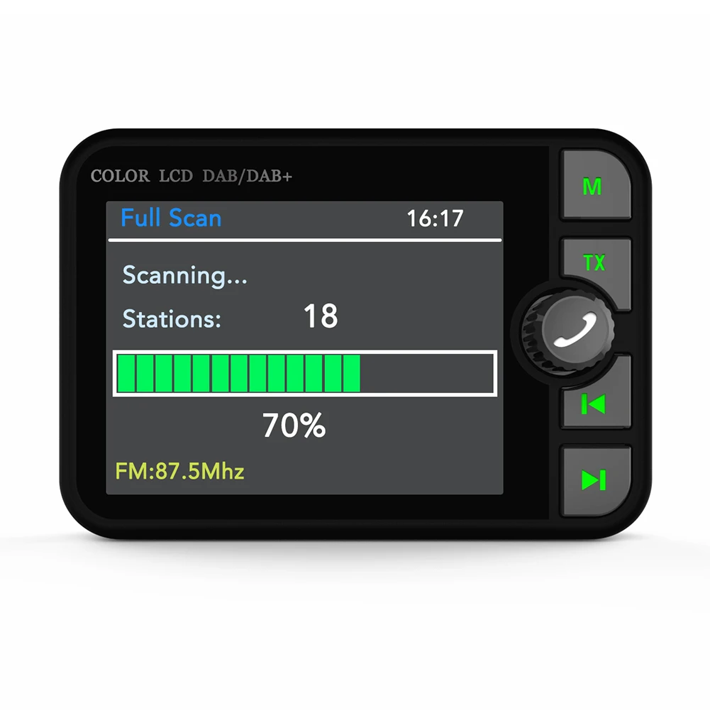 

Stereo Digital Signal Broadcast Adapter DAB+ Receiver Digital Broadcast Bluetooth-compatible 5.0 Music Player Hands-free for Car