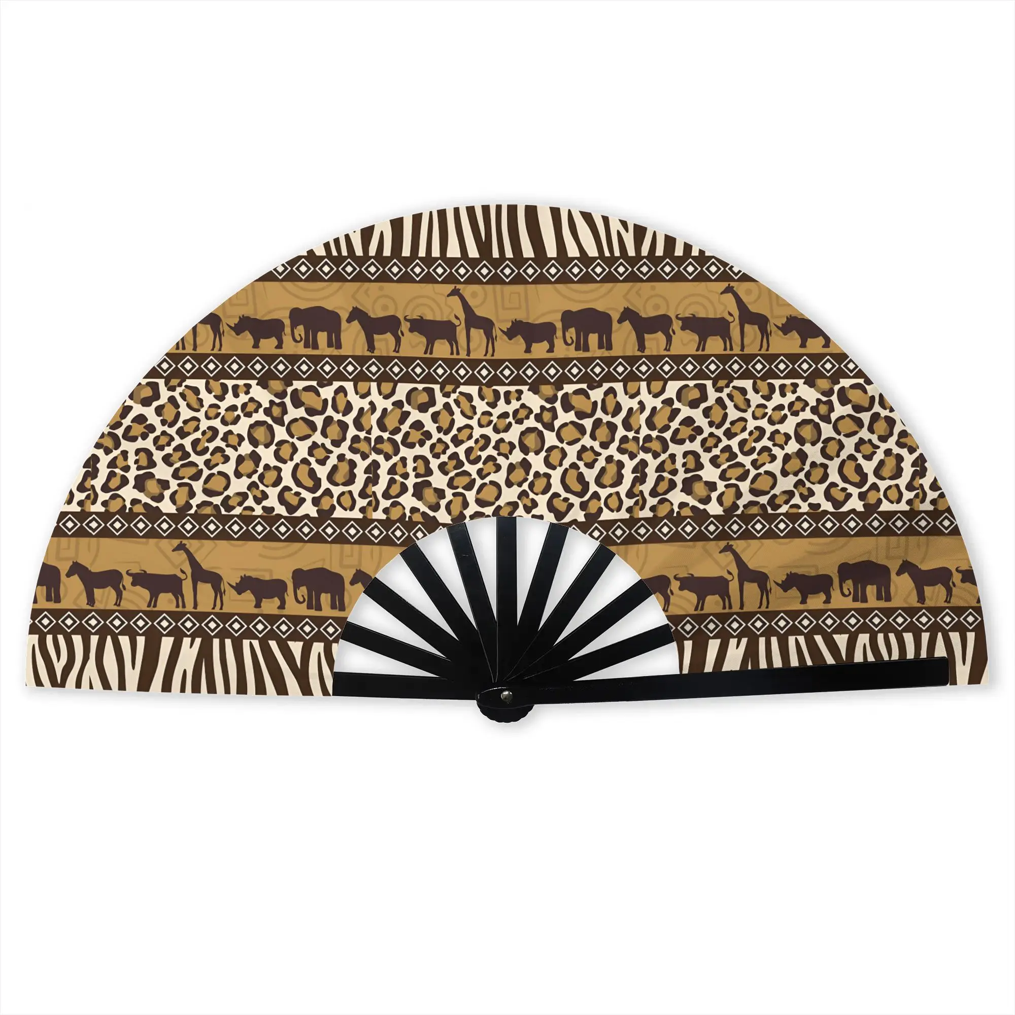 Custom Bohemian Wallpaper Promotional Gift Hand Fan Wedding  Durable Folding Fans Novelty Bulk Pack Fan