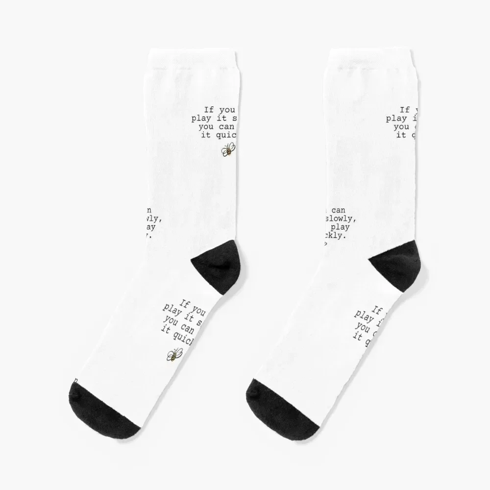 

Two set violin - if you can play it slowly, you can play it quickl Socks luxury custom Socks Men Women's